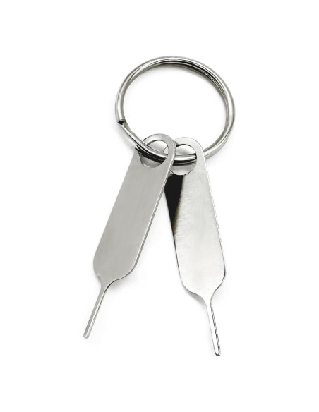 2 Piezas Llave de Extracción SIM AYWFEY con Llavero - Plata