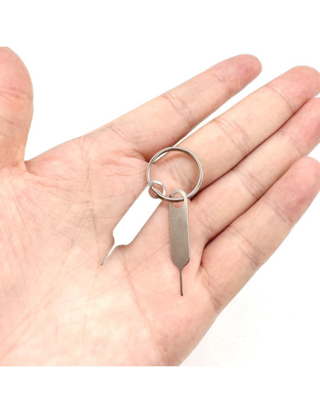 2 Piezas Llave de Extracción SIM AYWFEY con Llavero - Plata