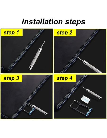 4 Herramientas de Extracción de Tarjeta SIM AYWFEY - Plata
