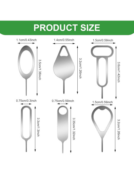 12 Piezas Herramienta Extracción Tarjeta SIM Mabor Acero