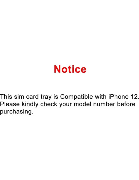 Bandeja de SIM de Reemplazo Perzework para iPhone 12 Blanca