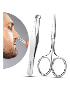 Recortador de Vello Nasal LePinko 2PCS - Tijeras y Pinzas