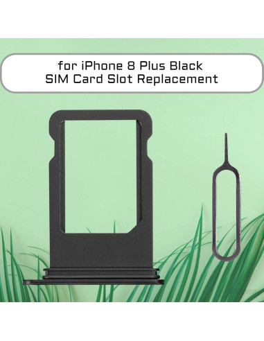 Adaptador de Tarjeta SIM para iPhone 8 Plus Risidamoy Negro