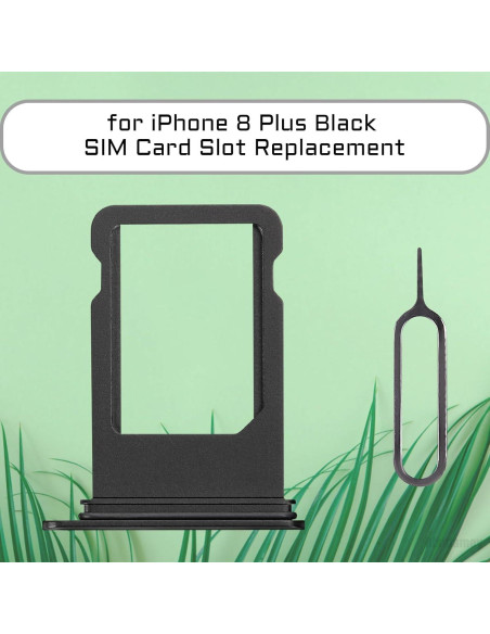Adaptador de Tarjeta SIM para iPhone 8 Plus Risidamoy Negro