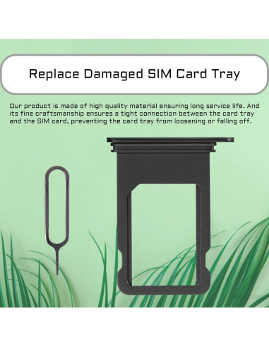 Adaptador de Tarjeta SIM para iPhone 8 Plus Risidamoy Negro