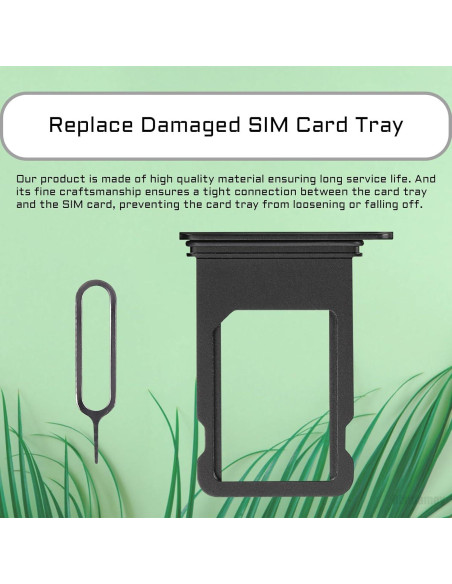 Adaptador de Tarjeta SIM para iPhone 8 Plus Risidamoy Negro