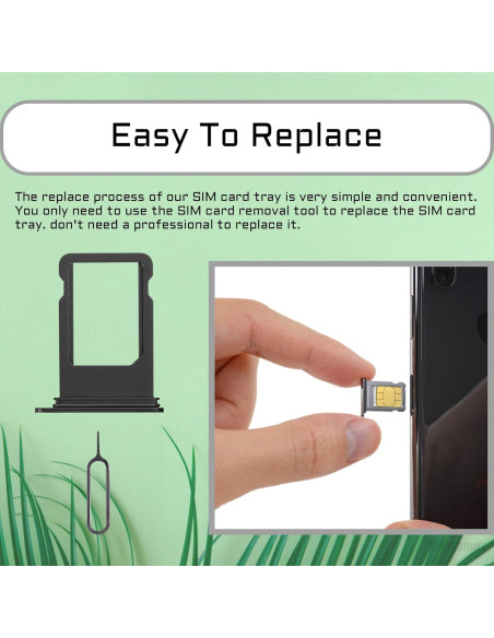 Adaptador de Tarjeta SIM para iPhone 8 Plus Risidamoy Negro