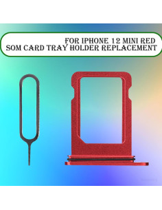 Bandeja de tarjeta SIM roja Risidamoy para iPhone 12 Mini 2