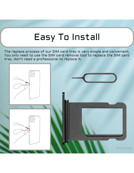 Bandeja de Tarjeta SIM para iPhone 8 Risidamoy - Gris Espacial