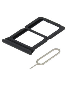 Soporte Bandeja SIM Doble MMOBIEL para OnePlus 6T 2018 - Negro