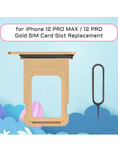 Soporte Bandeja SIM Dorada para iPhone 12 Pro Max y Pro 2