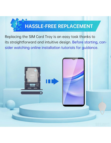 Bandeja de tarjeta SIM Samsung Galaxy A15 SM-A155F Negra