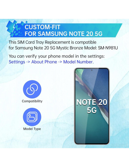 Bandeja de Tarjeta SIM Reemplazo Samsung Galaxy Note 20 5G