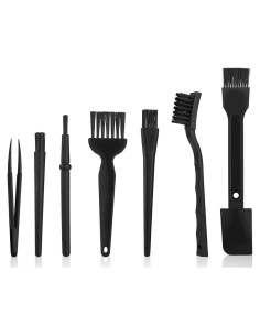 Kit de Cepillos de Limpieza TIESOME 7 Piezas Negro