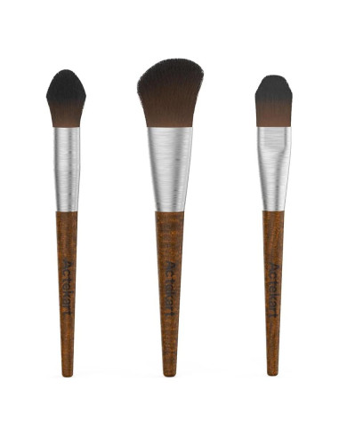 Kit de Cepillos de Limpieza Actekart 3 Piezas Mango Madera