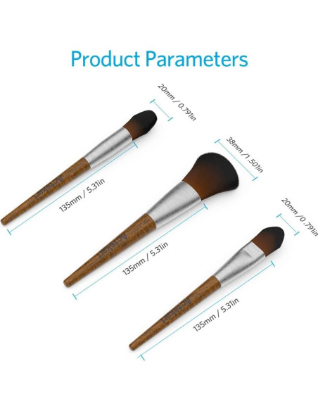 Kit de Cepillos de Limpieza Actekart 3 Piezas Mango Madera Kit de Cepillos de Limpieza Actekart 3 Piezas Mango Madera