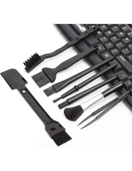 Kit de Cepillos Antiestáticos Omixe para Teclados y Laboratorios - 8 Unidades