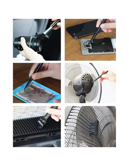 Kit de Cepillos Antiestáticos Omixe para Teclados y Laboratorios - 8 Unidades