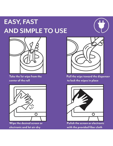 Toallitas Limpiadoras de Pantallas Swanky Cables - 100 Unidades