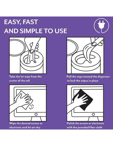 Toallitas Limpiadoras de Pantallas Swanky Cables - 100 Unidades