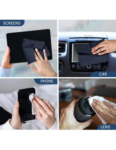 Paño de limpieza de microfibra KleanToday - Paquete de 8 unidades