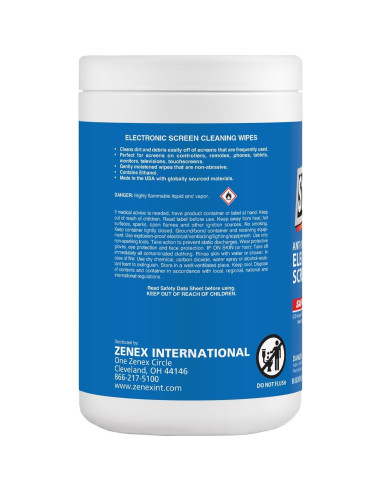 Toallitas Antiestáticas Zenex para Pantallas - 180 Hojas