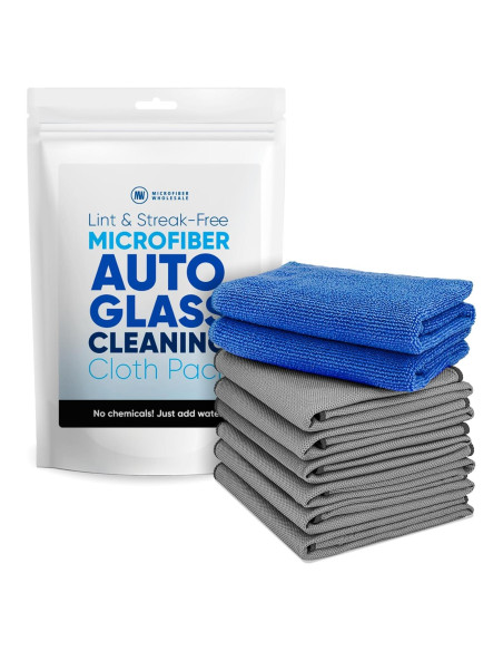Toallas de Microfibra para Limpieza de Vidrio Auto 8-Pack