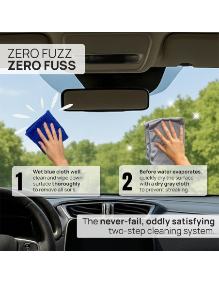 Toallas de Microfibra para Limpieza de Vidrio Auto 8-Pack