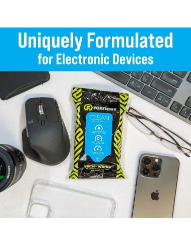 Toallitas de Limpieza Fortress para Electrónicos - Paquete de 3