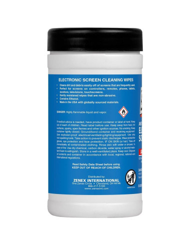 Toallitas Antiestáticas Zenex para Pantallas - 180 Hojas