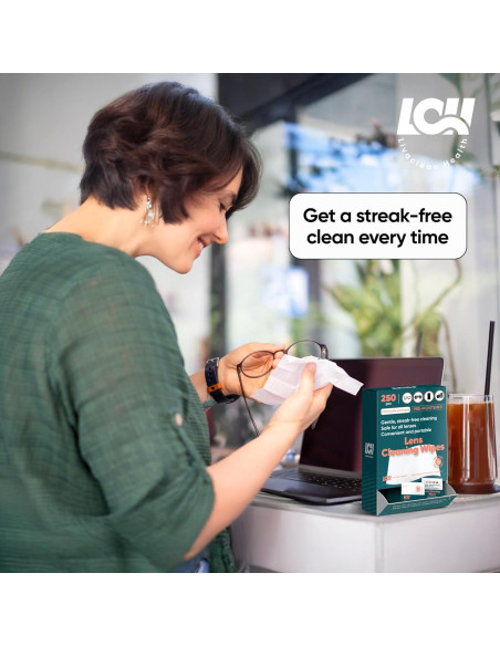 250 Toallitas Limpiadoras para Gafas Livaclean - Prehumedecidas