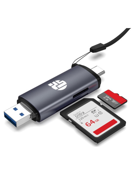 Lector de Tarjetas SD 2 en 1 YUANSHAN USB C 2.0
