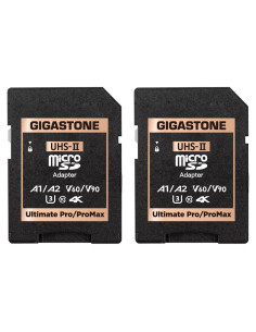 Adaptador de tarjeta GIGASTONE UHS-II MicroSD a SD - 2 Paquetes