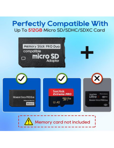 Adaptador Micro SD a Memory Stick PRO Duo UCEC 512GB 2