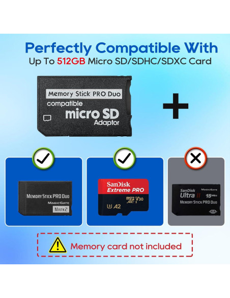 Adaptador Micro SD a Memory Stick PRO Duo UCEC 512GB
