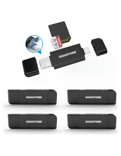 Lector de Tarjetas SD Gigastone 5-en-1 USB-A/USB-C Alta Velocidad