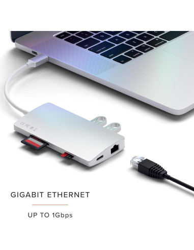 Adaptador Multiport USB-C Satechi V2 8 en 1 4K HDMI 115W