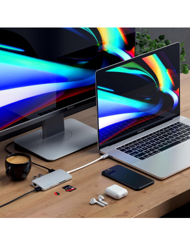 Adaptador Multiport USB-C Satechi V2 8 en 1 4K HDMI 115W