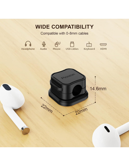 Organizador Magnético de Cables Picozon - Paquete de 6 Organizador Magnético de Cables Picozon - Paquete de 6