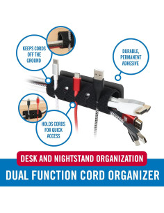 Organizador de Cables VELCRO Mediano 2pk - Doble Función 2