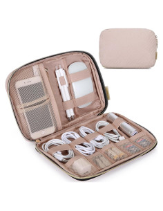 Organizador de Electrónica BAGSMART Rosa 23.9x17cm para Viajes