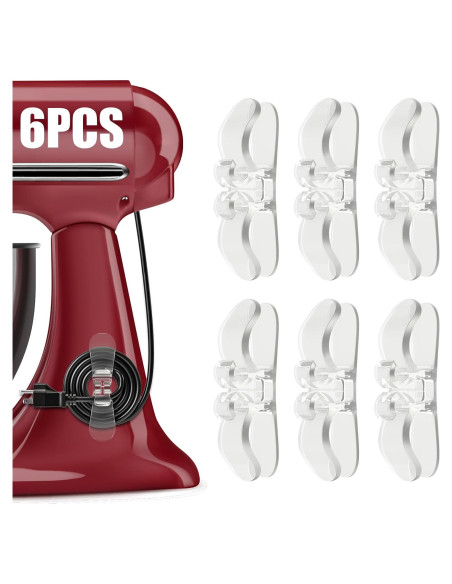 Organizador de Cables Searuodio Transparente - Paquete de 6 Soportes