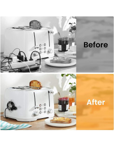 Organizador de Cables Searuodio Transparente - Paquete de 6 Soportes 2