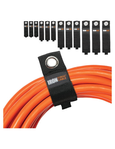 Organizador de Cables Iron Forge - Paquete de 12 Piezas