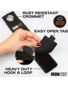 Organizador de Cables Iron Forge - Paquete de 12 Piezas 2