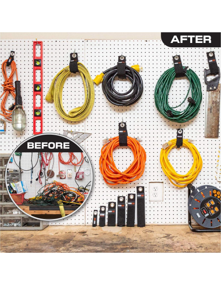 Organizador de Cables Iron Forge - Paquete de 12 Piezas