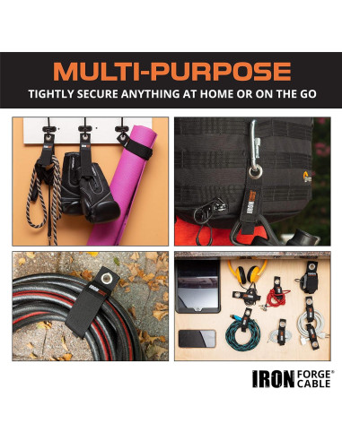 Organizador de Cables Iron Forge - Paquete de 12 Piezas