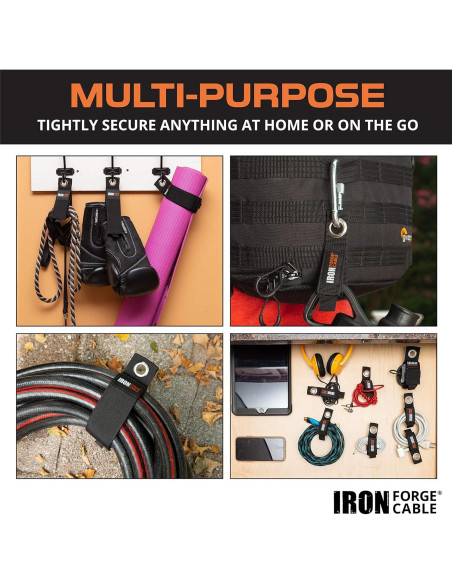 Organizador de Cables Iron Forge - Paquete de 12 Piezas