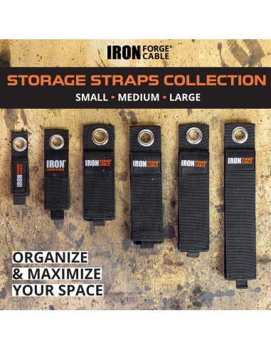 Organizador de Cables Iron Forge - Paquete de 12 Piezas