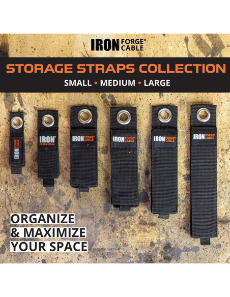Organizador de Cables Iron Forge - Paquete de 12 Piezas